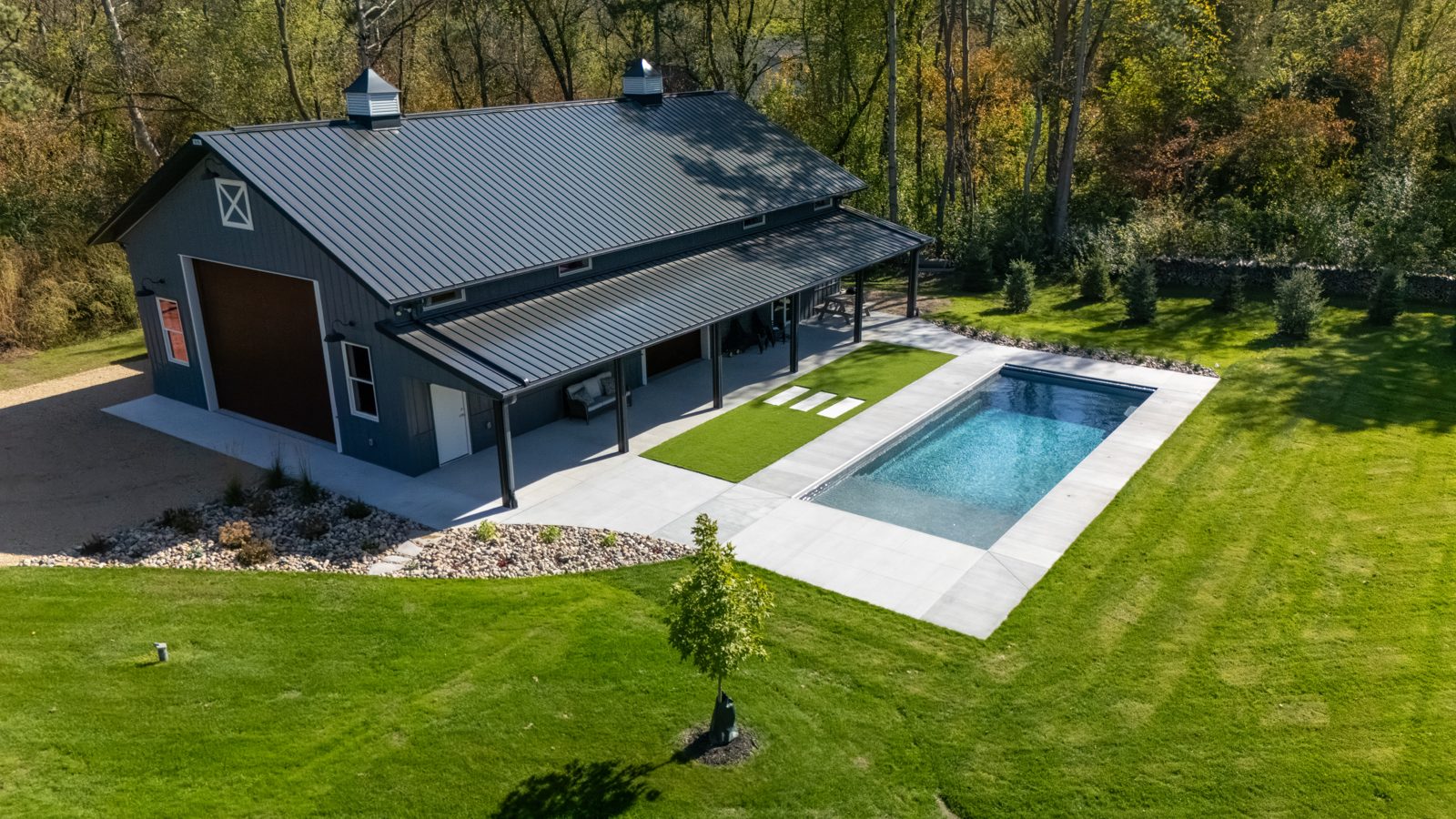 Pool & landscape design in Stillwater, MN: The Backyard Barn, view 9 of 11