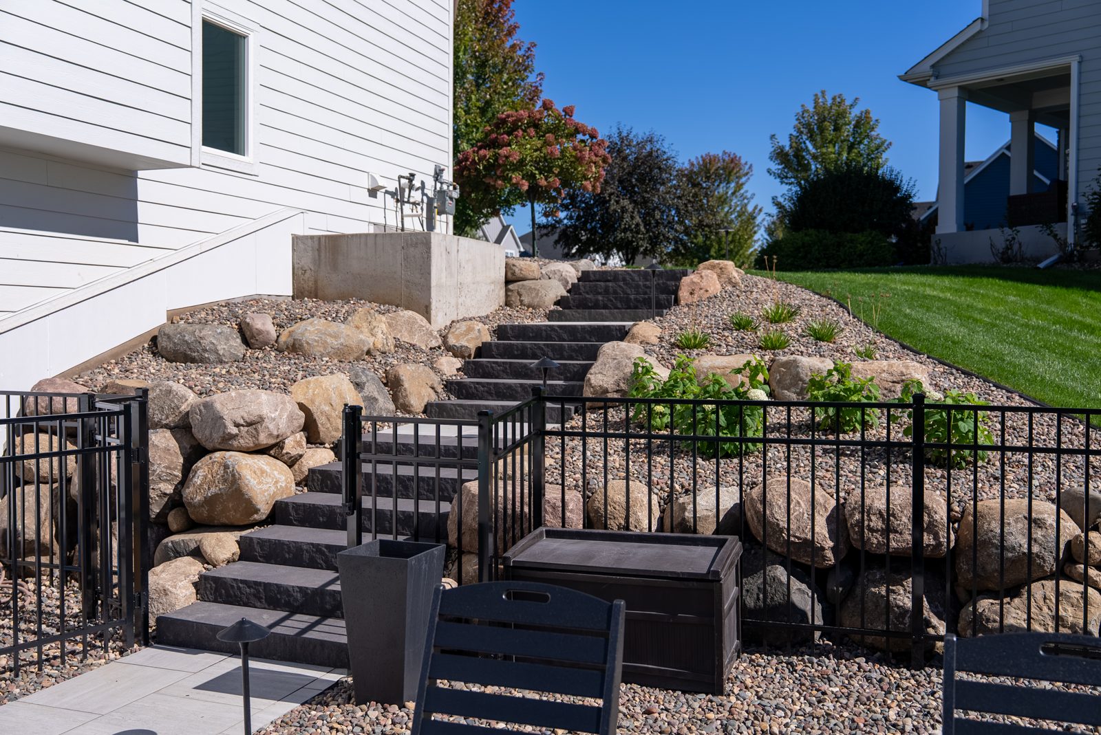 Pool, patio, retaining walls & landscape design in Woodbury, MN: Poolside on the Hill, view 6 of 9