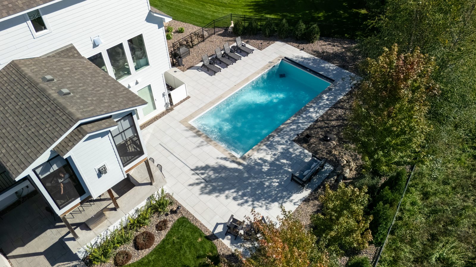 Pool, patio, retaining walls & landscape design in Woodbury, MN: Poolside on the Hill, view 8 of 9