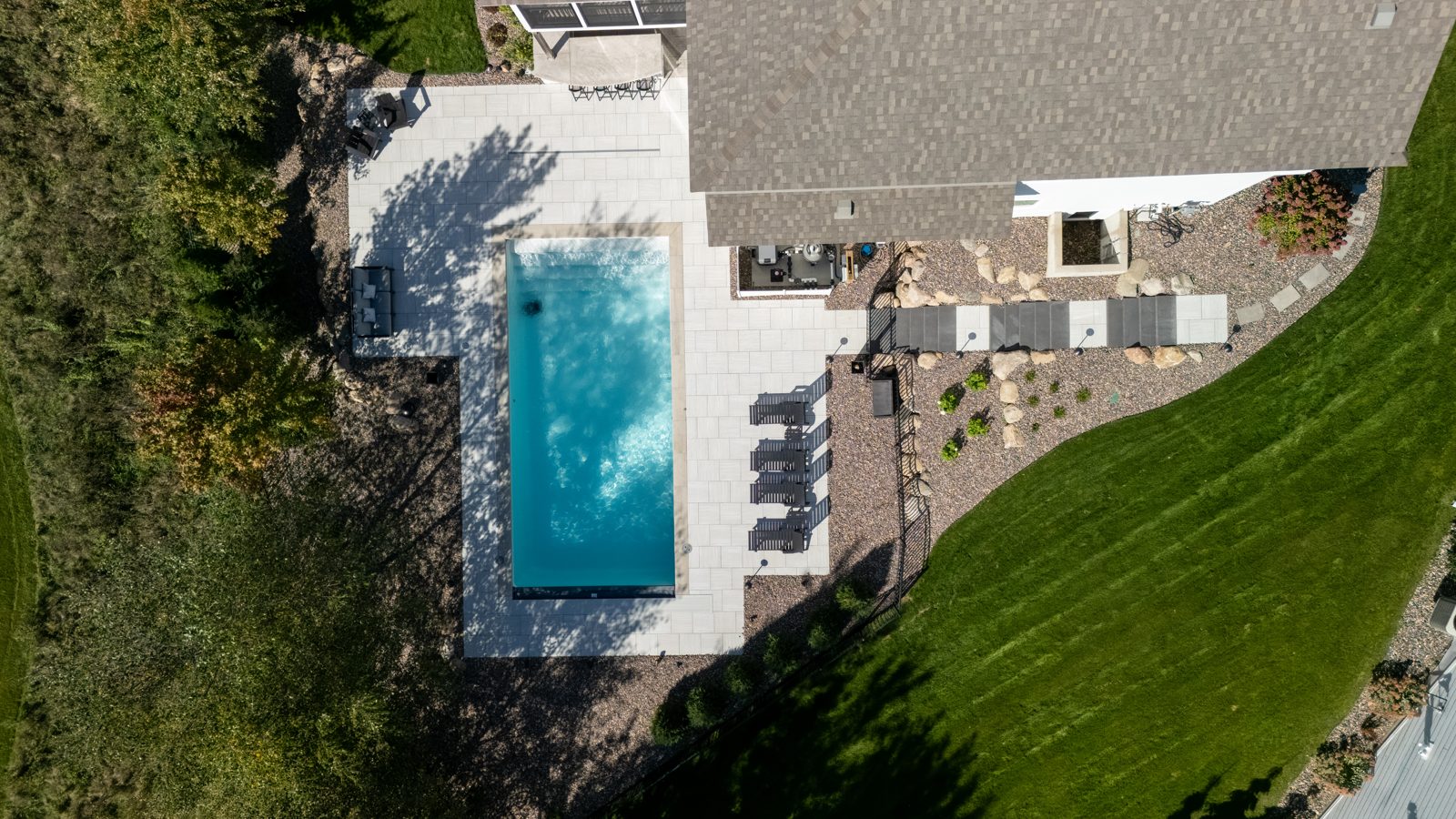 Pool, patio, retaining walls & landscape design in Woodbury, MN: Poolside on the Hill, view 9 of 9